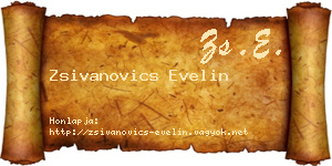 Zsivanovics Evelin névjegykártya